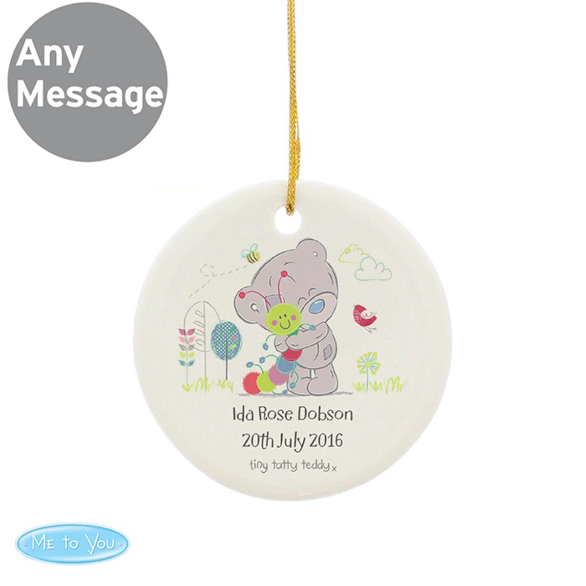 Personalised Tiny Tatty Teddy Cuddle Bug Ceramic Decoration Extra Image 1